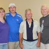 Debbie Jones, Lewis Jones Jr, Russell Jones, Steve Woltering at the Friday Night Mixed League pot luck dinner.